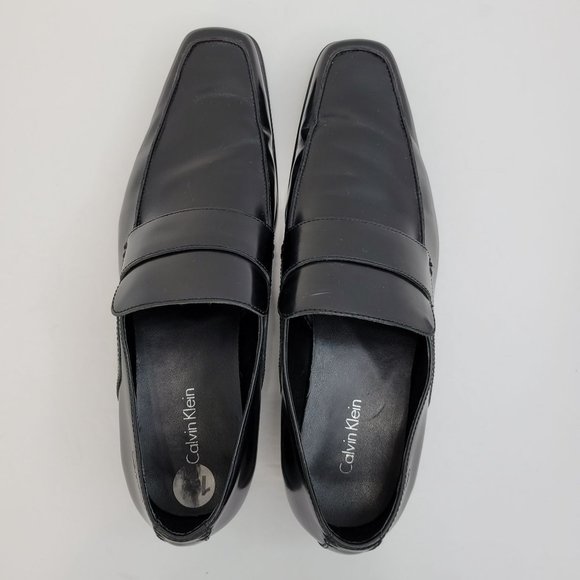 Calvin Klein Valmont Men's Black Leather Dress Shoes F2820/J06 US Size 10M - Picture 5 of 9